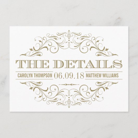 Essen Sie Drink und seien Sie Verheiratete Goldhoc Begleitkarte (Rückseite)