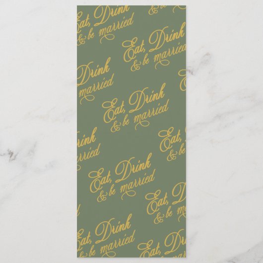 Essen Sie Drink und seien Sie Verheiratete Winterh Menükarte (Rückseite)