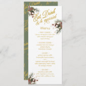 Essen Sie Drink und seien Sie Verheiratete Winterh Menükarte (Vorne/Hinten)