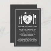 Essen Sie Drink und seien Sie Verheirateter Hochze Begleitkarte (Vorne/Hinten)