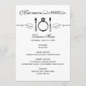 Essen Sie Drink und Verheiratete Schwarze Hochzeit Menükarte (Vorderseite)