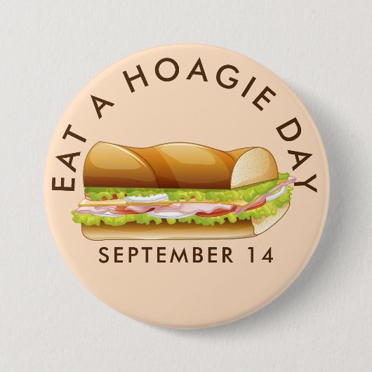 Essen Sie einen Hoagie Day, U-Boot-Sandwich Button (Vorderseite)