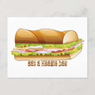Essen Sie einen Hoagie Day, U-Boot-Sandwich Postkarte
