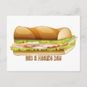 Essen Sie einen Hoagie Day, U-Boot-Sandwich Postkarte (Vorderseite)