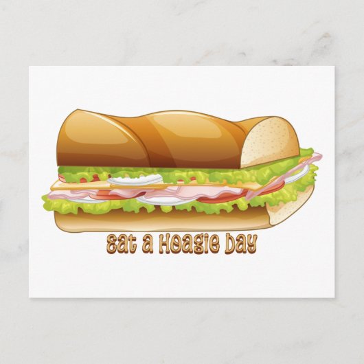 Essen Sie einen Hoagie Day, U-Boot-Sandwich Postkarte (Vorderseite)