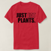 Essen Sie einfach Pflanze, Pflanze basiert Vegan v T-Shirt (Design vorne)