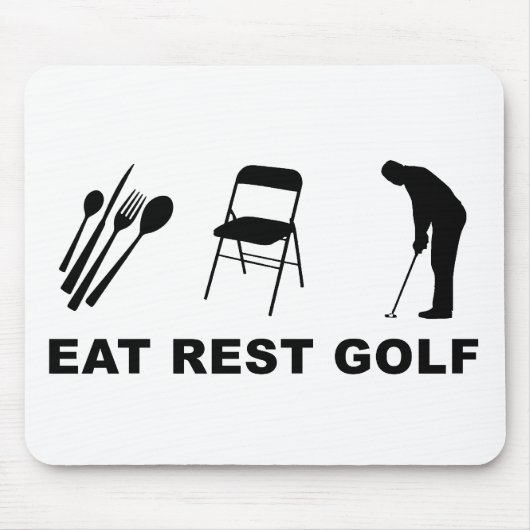 Essen Sie, Erholung, Golf Mousepad (Vorne)
