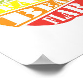 Essen Sie Fab, schlagen Sie Flache Zitat Design Poster (Ecke)