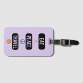 Essen Sie Friedensreise Gepäckanhänger (Vorderseite (Horizontal))