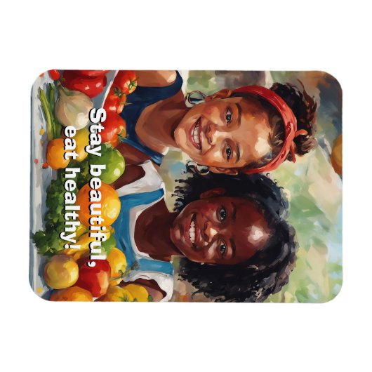 Essen Sie gesundes, flexibles Magnet (Horizontal)