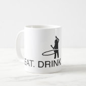 Essen Sie. Getränk. Band. Pendler-Tasse Kaffeetasse (Vorderseite Links)