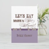 Essen Sie, Getränk n erhalten verheiratete Einladung (Stehend Vorderseite)