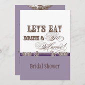 Essen Sie, Getränk n erhalten verheiratete Einladung (Vorne/Hinten)