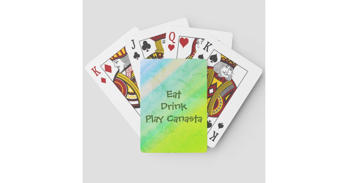 Essen Sie Getrank Spielcanasta Karten Spielkarten Zazzle De