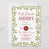 Essen Sie Getränk u. seien Sie frohe Einladung (Vorderseite)