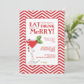Essen Sie Getränk u. seien Sie frohe Einladung (Stehend Vorderseite)
