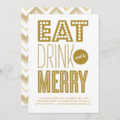 ESSEN SIE GETRÄNK U. SEIEN SIE FRÖHLICHE %PIPE% EINLADUNG (Vorne/Hinten)