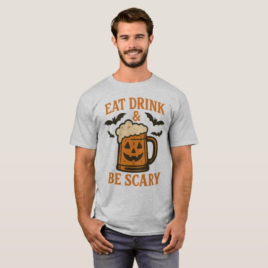 ESSEN SIE GETRÄNK UND BEÄNGSTIGEND SEIN - Funny Ha T-Shirt (Vorne ganz)