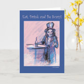 Essen Sie, Getränk und seien Sie beängstigend Karte (Gelbe Blume)