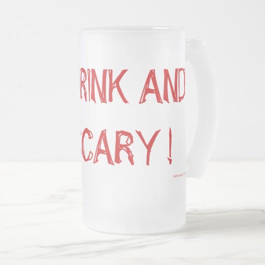 ESSEN SIE GETRÄNK UND SEIEN SIE BEÄNGSTIGEND! MATTGLAS BIERGLAS (VorderseiteRechts)