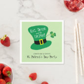 Essen Sie, Getränk und seien Sie Iren-St Patrick Serviette (Beispiel)