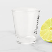 Essen Sie Getränk und seien Sie verheiratete Schnapsglas (Links)