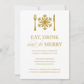 ESSEN SIE GETRÄNK UND SEIN| EINLAGEN DER HOLIDAY P EINLADUNG (Vorderseite)