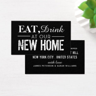 Essen Sie Getränke auf unserer neuen Zuhause, ände