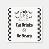 Essen Sie Getränke und seien Sie Beängstigendes Ha Serviette (Vorderseite)