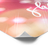 Essen Sie Glitzer | Glamour Pink Glitzern Postcard Poster (Ecke)