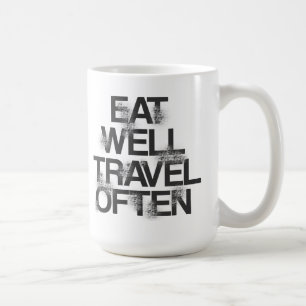 ESSEN Sie GUT REISE HÄUFIG Kaffee-Tasse Kaffeetasse