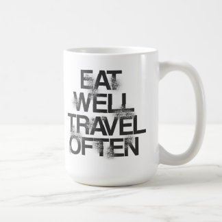 ESSEN Sie GUT REISE HÄUFIG Kaffee-Tasse Kaffeetasse