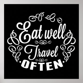 Essen Sie gut Reise häufig Poster