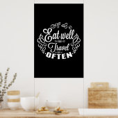 Essen Sie gut Reise häufig Poster (Küche)