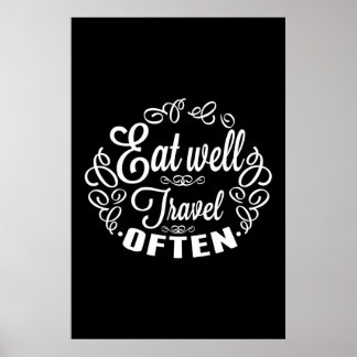 Essen Sie gut Reise häufig Poster