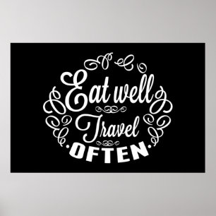 Essen Sie gut Reise häufig Poster