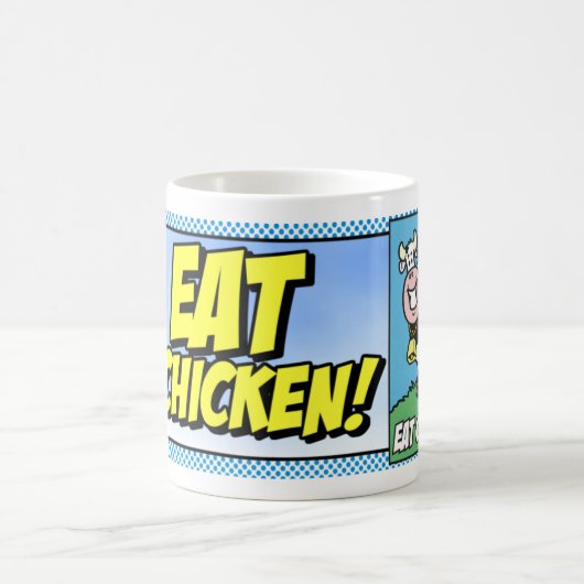 Essen Sie Huhn! Kaffeetasse (Mittel)
