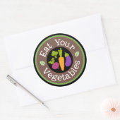 Essen Sie Ihr Gemüse Spaß Wortart Aufkleber (Umschlag)