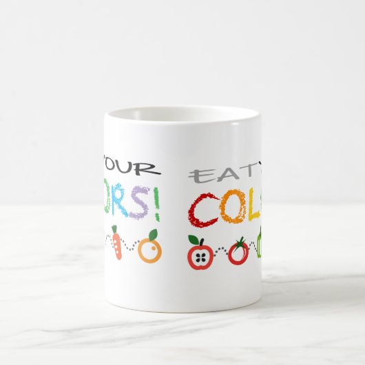 Essen Sie Ihre Farben! Kaffeetasse (Mittel)