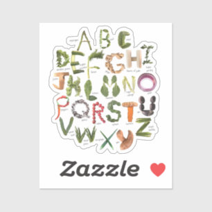 Essen Sie Ihre Früchte & Veggies Alphabet Aufkleber