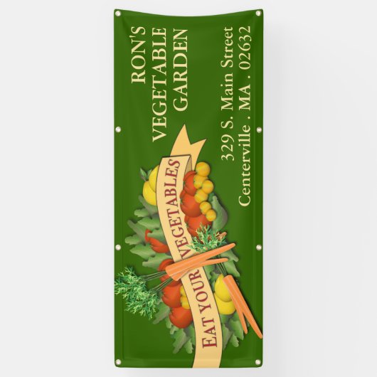Essen Sie Ihre Gemüse Bauern Market Banner (Vertikal)