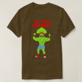 Essen Sie Ihre Gemüse Broccoli Weightlift GYM Str. T-Shirt (Design vorne)