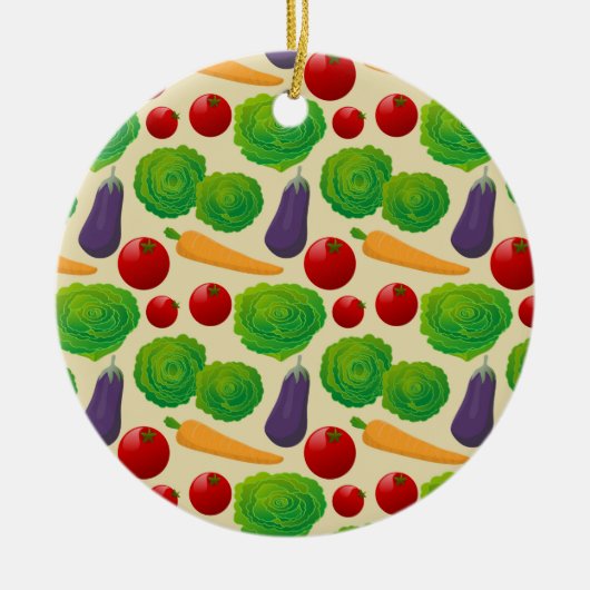 Essen Sie Ihre Gemüse Keramik Ornament (Vorne)