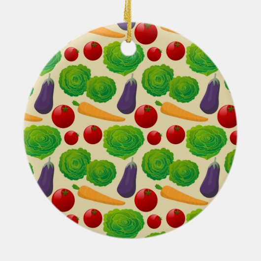 Essen Sie Ihre Gemüse Keramik Ornament (Hinten)