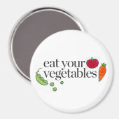 Essen Sie Ihre Gemüse Magnet (Vorderseite/Rückseite)