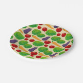 Essen Sie Ihre Gemüse Pappteller (Schrägansicht)