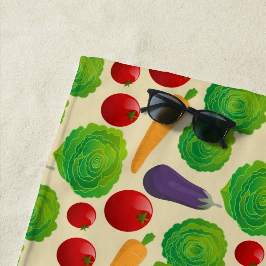 Essen Sie Ihre Gemüse Strandtuch (Beispiel)