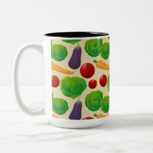 Essen Sie Ihre Gemüse Zweifarbige Tasse