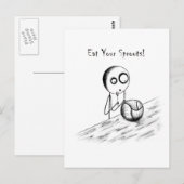 Essen Sie Ihre Sprossen Postkarte (Vorne/Hinten)