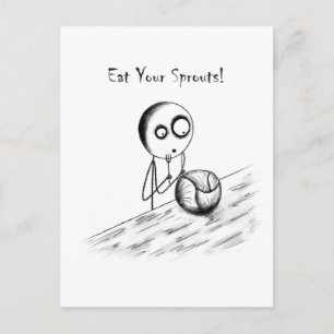 Essen Sie Ihre Sprossen Postkarte